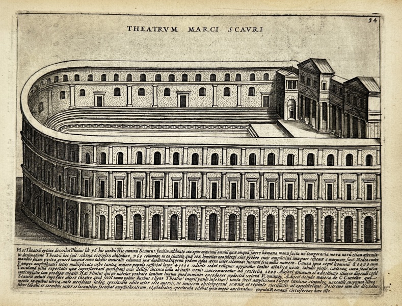 Giacomo Lauro – Theatrum Marci Scauri – Engraving – c.1612