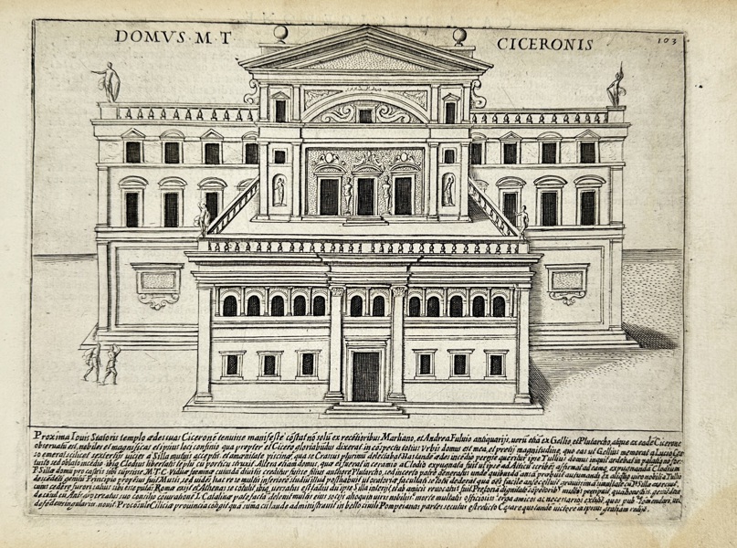 Giacomo Lauro – House of Marcus Tullius Cicero – c. 1615
