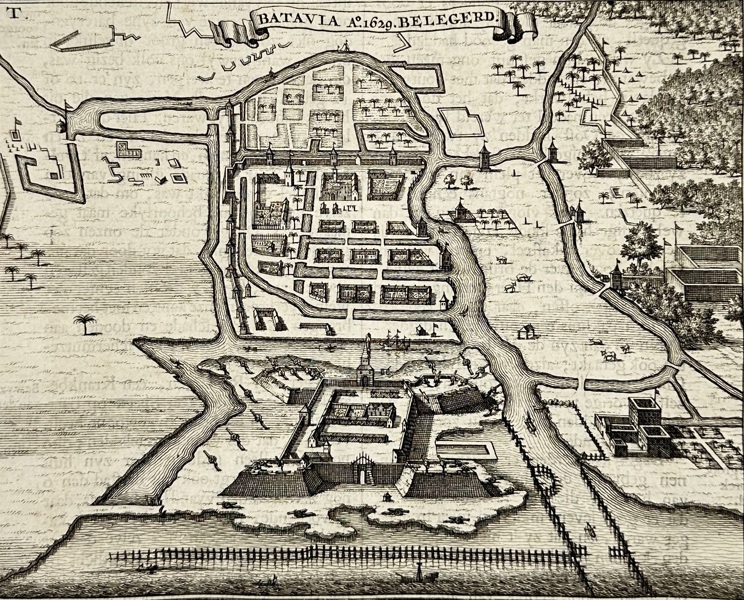 François Valentijn - Siege of Batavia, 1629 – Dutch Colonial View of Jakarta – Copperplate Engraving – 1724
