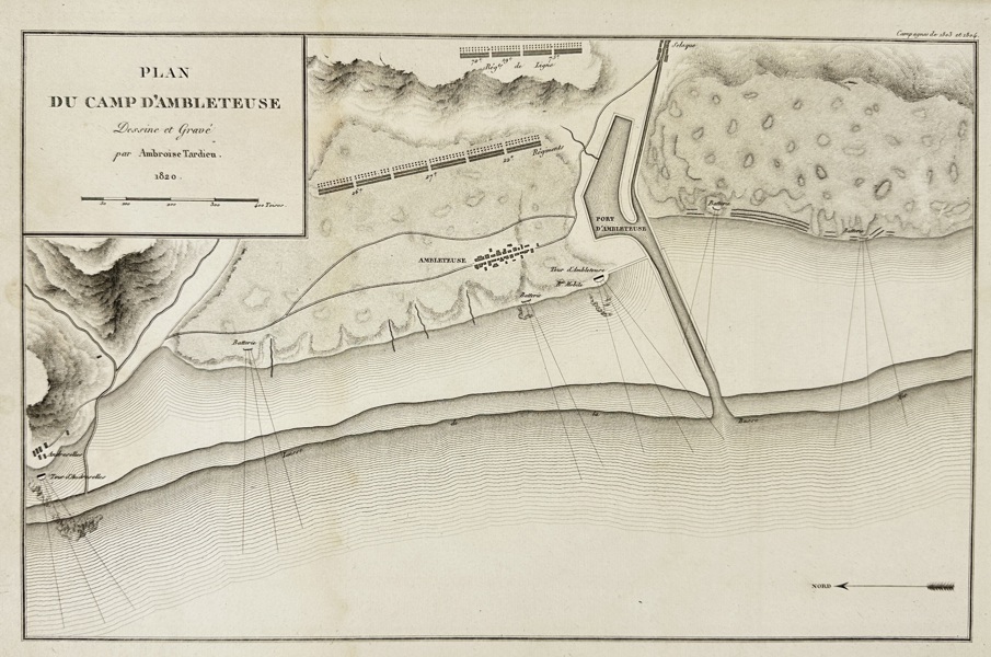 Ambroise Tardieu (1788–1841) – Plan of the Camp of Ambleteuse – Engraving (1800)