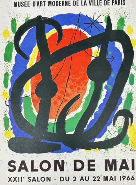 Joan Miró (1893–1983), after – XXII Salon de Mai Poster – Color Lithograph (1966)