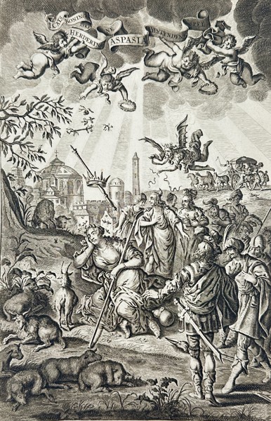 Adriaen Pietersz van de Venne – Allegory of the Shepherd-King ASPASIA – Etching