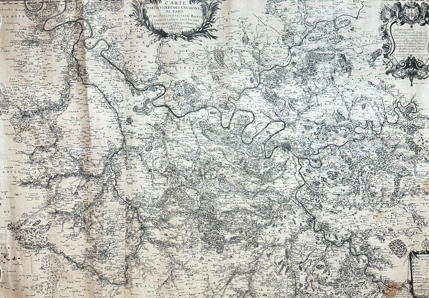 Alexis-Hubert Jaillot (c. 1632–1712) – Rare Wall Map of Paris – Engraved Map