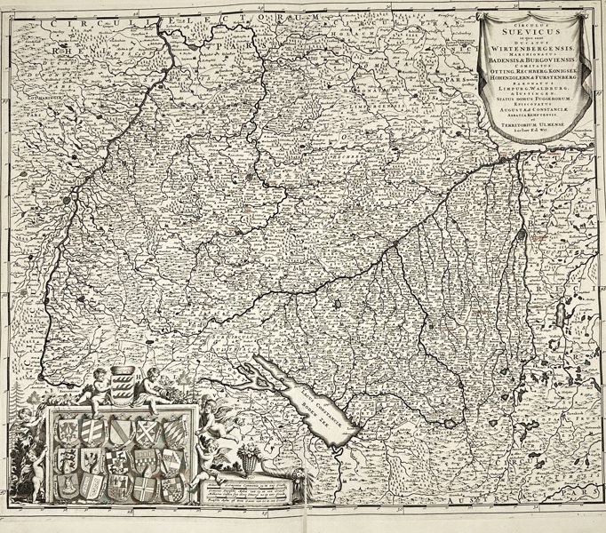 Frederik de Wit – Map of Swabia / Circulus Suevicus – Engraving (c.1680)