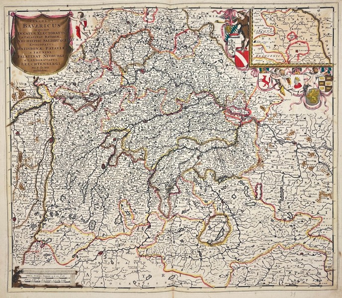Frederik de Wit – Map of the Ducatus Bavaricus et Confinia