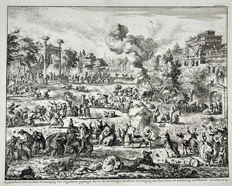 Willem Goeree & Jan Luyken – The Land of Egypt Afflicted by Insects – Etching