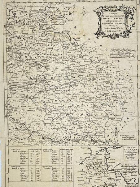 Edward Cave (Publisher) – Map of Bohemia, Moravia, Silesia, Lusatia - Copperplate Engraving - October 1, 1756