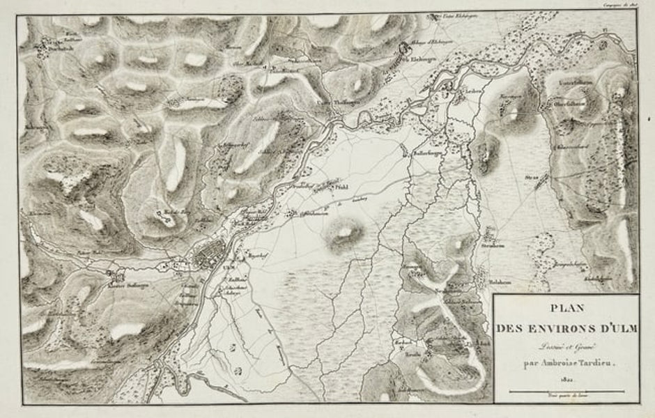 Ambroise Tardieu – Map of the Environs of Ulm, Baden-Württemberg