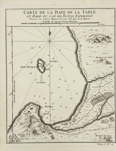 Jacques-Nicolas Bellin (1703–1772) – Map of the Cape of Good Hope – Copperplate Engraving – c.1748