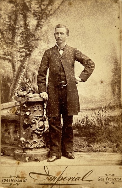 Cabinet Card - Imperial Studio - Portrait of  a Man - San Francisco, USA - 19th Century