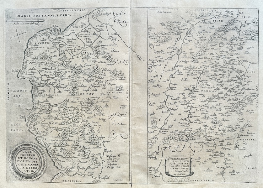 Fredericus de Wit (1630–1706) – Map of Regions of Gaul and Boulogne – Engraved Map (circa 1680)