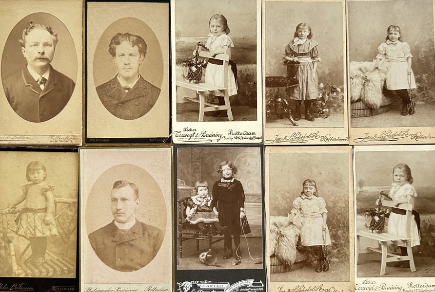 Set of 10 Carte de Visite - P. W. Poemer, Gerwogt & Bruining, W, Ganter, Jules L. Faassen, J. G. Lubbers
 - Portraits of Gentlemen and Children - Rotterdam, Netherlands - 19th-20th Centuries