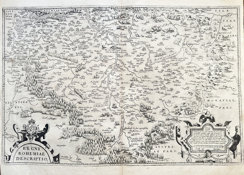 Abraham Ortelius (1527–1598) – Map of the Kingdom of Bohemia – Copperplate Engraving (1570)