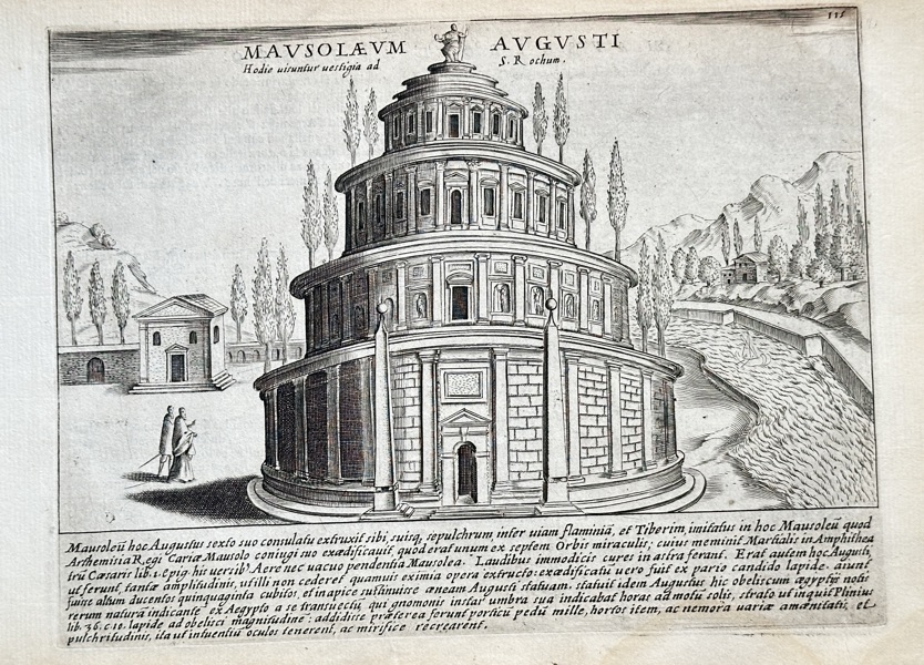 Giacomo Lauro (c. 1550–1605) – Mausoleum of Augustus – Engraving (c. 1612)