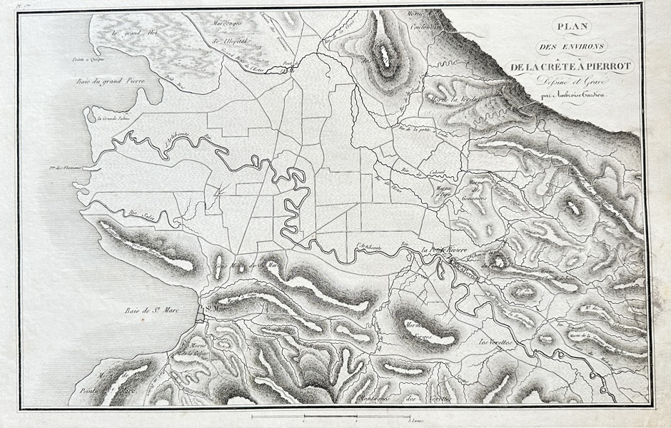 Ambroise Tardieu (1788–1841) – Plan of the Environs of Crête-à-Pierrot – Engraving (c. 1805-1810)