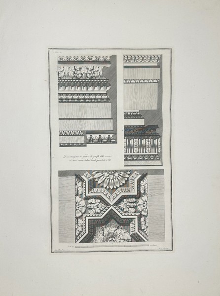 Giocondo Albertolli – Architectural Engraving – Decorative Cornice – Engraving