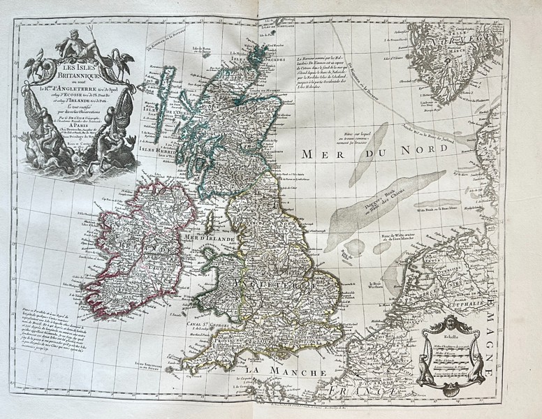 Jean Baptiste Bourguignon d'Anville (1697–1782) – Map of the British Isles