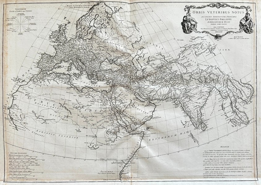 Jean Baptiste Bourguignon d'Anville  – Large Map of the Ancient Known World