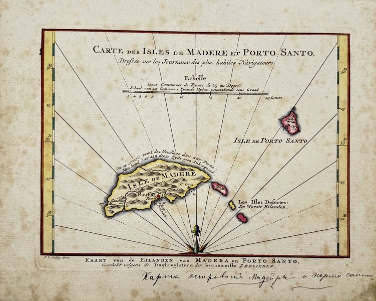 Jakob van der Schley - Madeira - Carte Des Isles De Madere Et Porto Santo - Bellin's Atlas