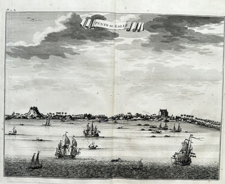 François Valentijn (1666–1727) – View of Galle (Punto de Galle) – Engraving