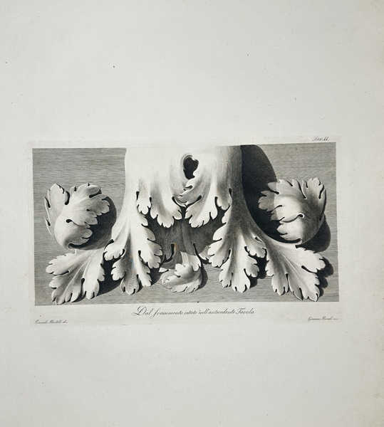 Giocondo Albertolli (1742–1839) – Acanthus Capital Ornament – Engraving (Late 18th Century)