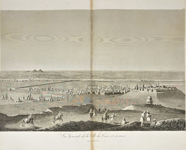Dominique Vivant Denon (1747–1825) – Topography – View of Cairo and Surroundings (Vue générale de la ville du Caire et environs) – Engraving (1809)