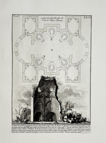 Giovanni Battista Piranesi (1720-1778) - Plate XXIX - Mausoleum of Villa Gordiani