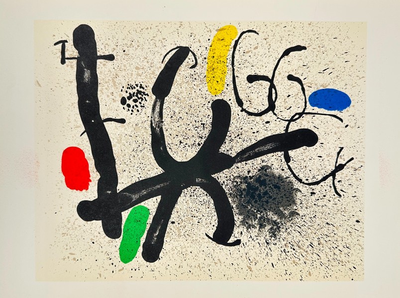Joan Miró – Abstract Composition with Primary Colors – Color Lithograph
