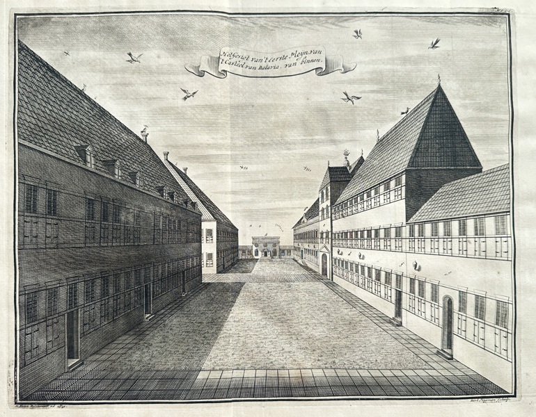 François Valentijn (1666–1727) – First Square of Batavia Castle – Engraving (1726)