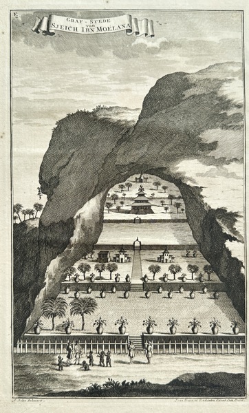 François Valentijn (1666–1727) – Tomb of Sheikh Ibn Moelana – Engraving (1726)