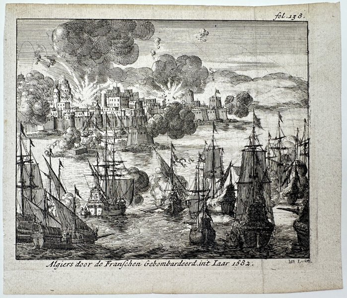 Jan Luyken (1649-1712) - Algiers Bombed By The French in 1682