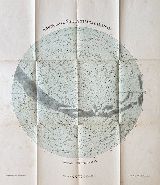 Albert Bonniers Förlag - Astronomical Map "Northern Starry Sky"; from "Populär Astronomi af Camille Flammarion"