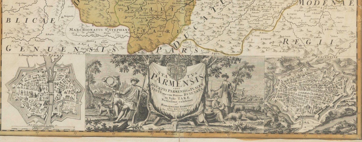 Homann Heirs - Map of Italy / Parma / Emilia-Romagna - Status Parmensis - 1721-1750