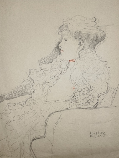 Gustav Klimt (1862-1918), after - Dame mit der Halskrause - Lady with the Ruff