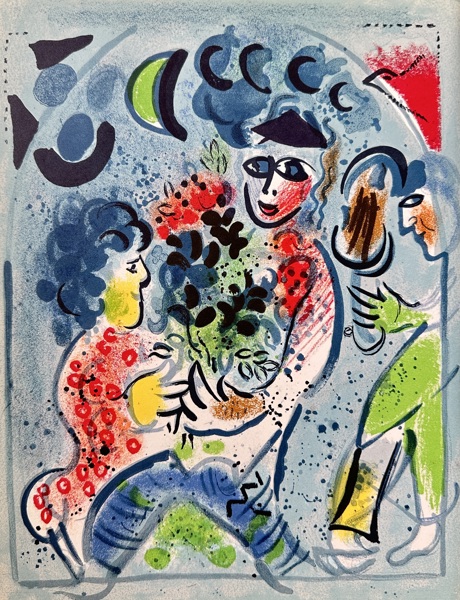 Marc Chagall (1887–1985) – Floral Tribute – Color lithograph (1973)
