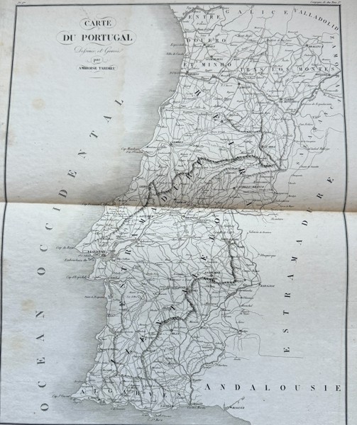 Ambroise Tardieu – Map of Portugal / Carte du Portugal – Engraving