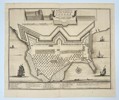 Jacobus van der Schley (1715–1779) after – Map of India - Ground Plan of the Fortress of Coylan - Copperplate Engraving