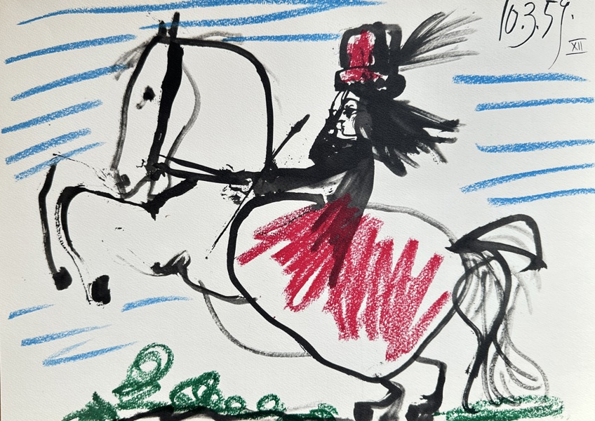 Pablo Picasso (1881–1973) – Horse and Rider – Color lithograph (1959)