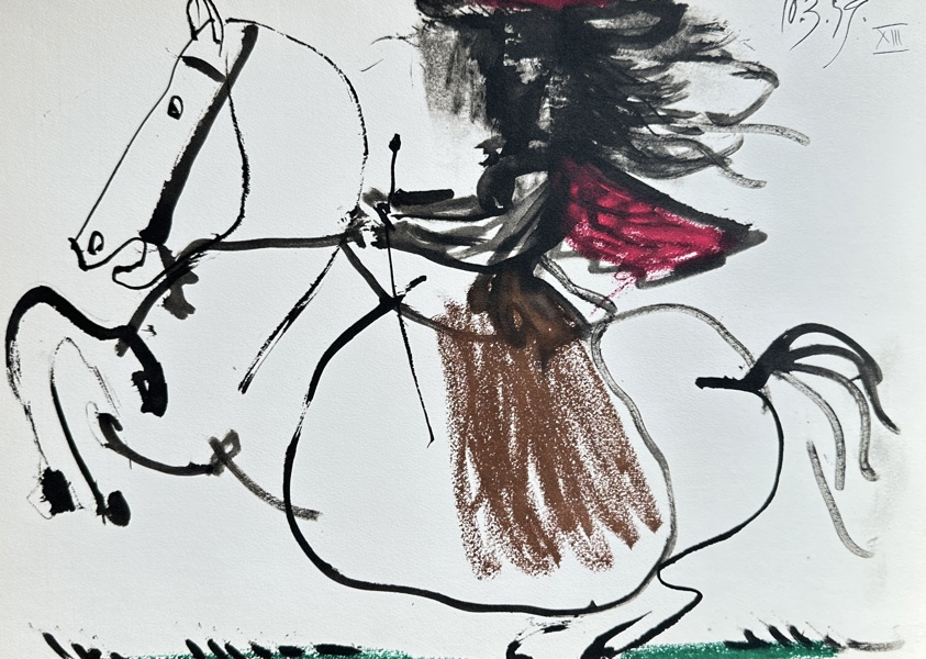 Pablo Picasso (1881–1973) – Horse and Rider – Color lithograph (1959)