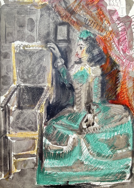 Pablo Picasso (1881–1973) – Seated Woman – Color lithograph (1959)