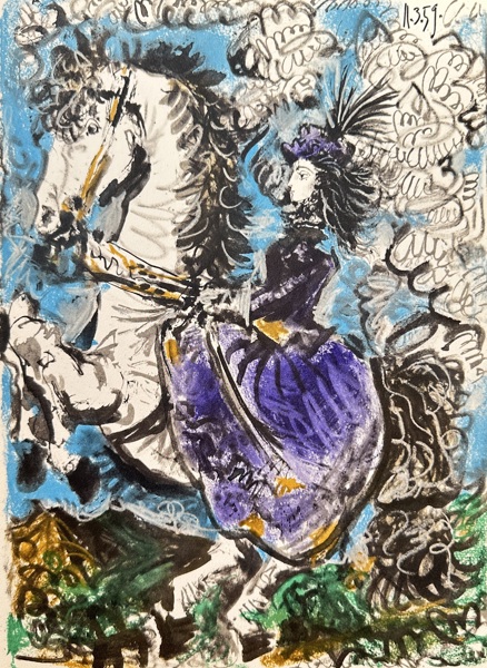 Pablo Picasso (1881–1973) – Horse and Rider – Color lithograph (1959)