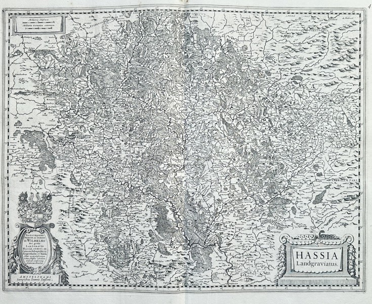 Hendrik Hondius (1573–1650) – Map of Germany - Hesse / Hassia Landgraviatus – Engraved Map