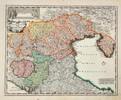 Christoph Weigel (1654–1725) – Map of Italy - the Republic of Venice and Lower Lombardy - Hand-Coloured Copperplate Engraving