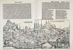 Hartmann Schedel (1440-1514)  – Germany - View of Bamberg and Mons Honagorum – Woodcut