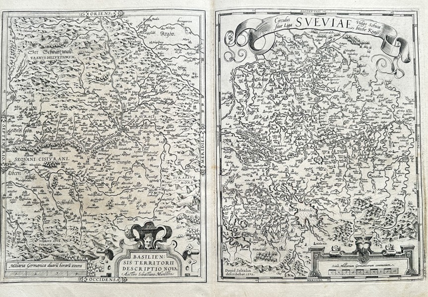 Abraham Ortelius (1527–1598) – Map of Switzerland and Germany - the Territories of Basel and Swabia - Engraving