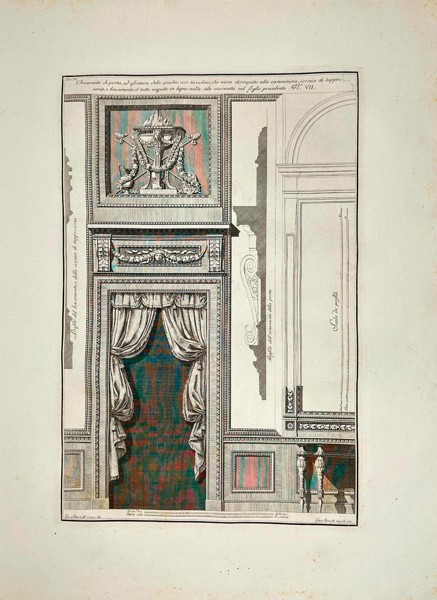 Giocondo Albertolli & Giacomo Mercoli -  Neoclassical Interior with Chimneypiece