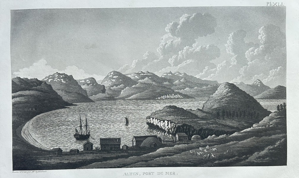 Anders Fredrik Skjöldebrand – Alten, Seaport – Aquatint Engraving