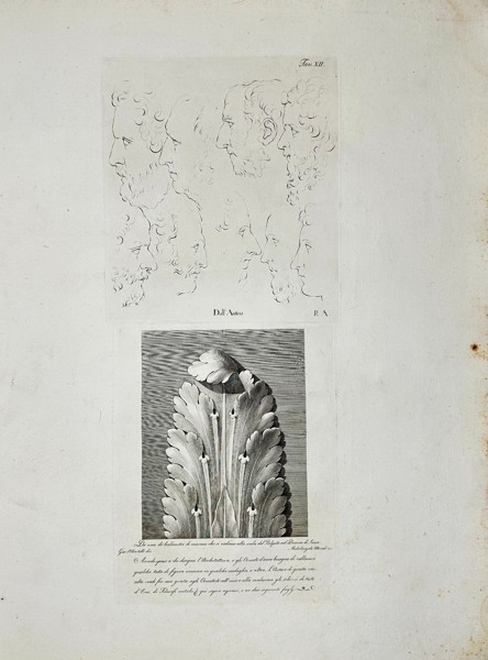 Giovanni Albertolli–Tab. XII – Architectural Study of Baluster and Ornamentation