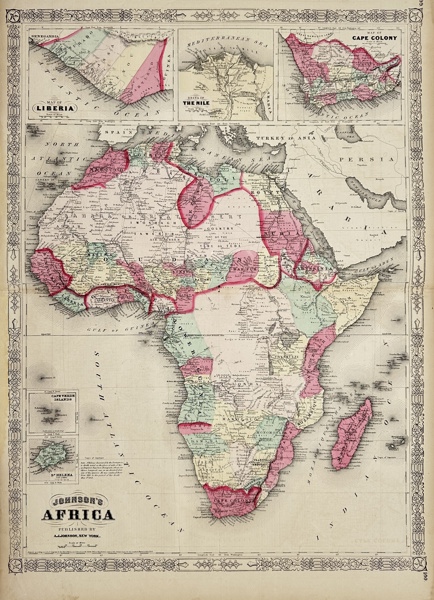 Alvin Jewett Johnson (1827-1884) - Map of Africa - Johnson’s Africa - New York - 1861-1880