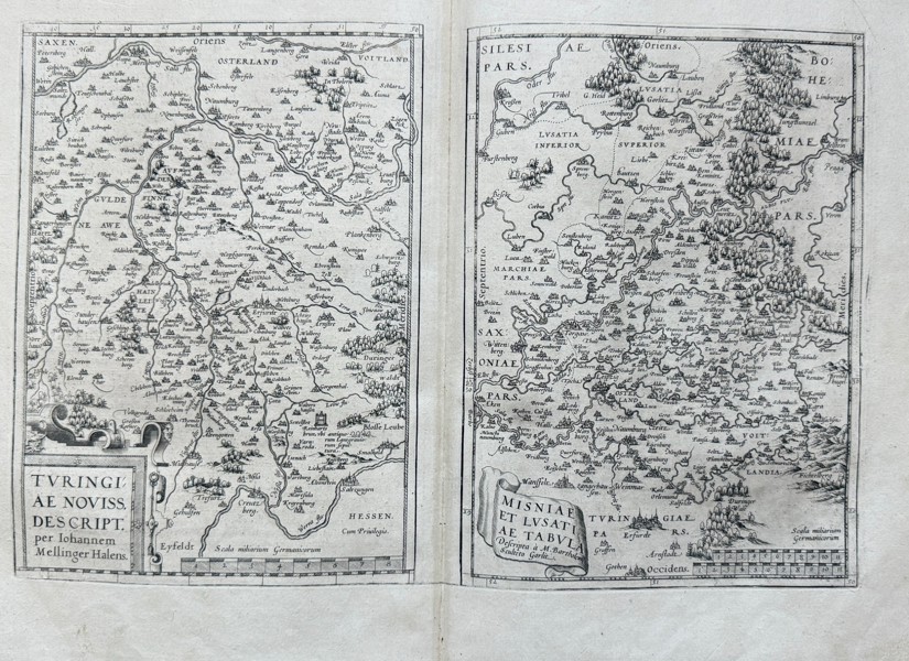 Abraham Ortelius (1527–1598) – Map of Germany - Thuringia and Meissen / Saxony – Engraving